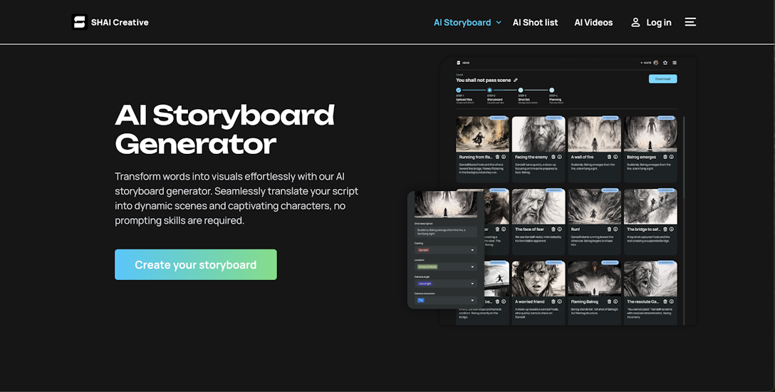 Shai - AI Storyboard Generator